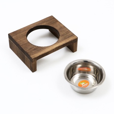 The stand is single with bowls, metal 16 x 14.5 x 6.5 cm 450 ml-2