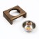 The stand is single with bowls, metal 16 x 14.5 x 6.5 cm 450 ml