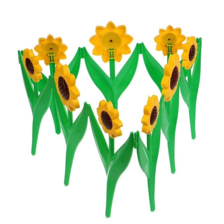 Decorative fence, 32.5 × 225 cm, 5 sections, plastic, yellow flower "Chamomile"-8