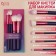 A set of makeup brushes "Pencil", 5 objects, purple/pink color