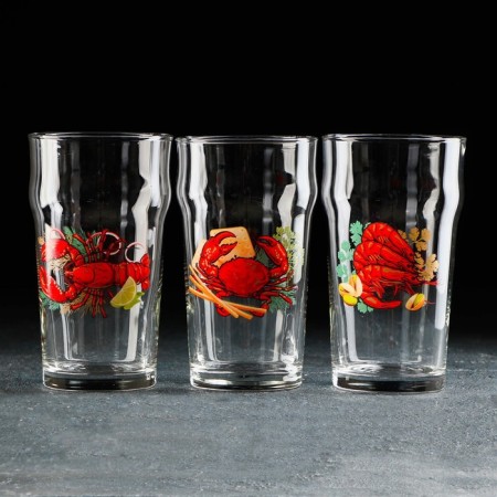 Glass glass for beer "Delicates", 570 ml, MIX drawing-2