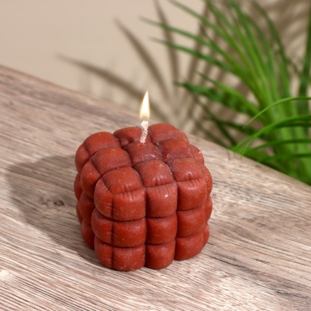 Candle "Chocolate" 6x6x6 cm, soy wax mix-1