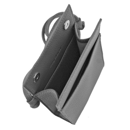 Women's bag B2812-05140, gray color, genuine leather, 13x6x22 cm-1