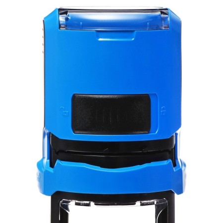 Automatic equipment for round printing Trodat Printy 4642, diameter 42 mm, with a lid, blue body-4