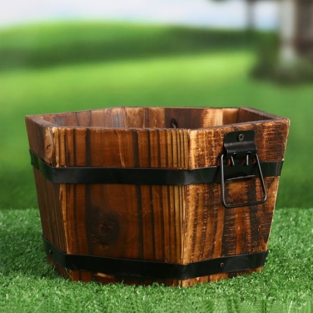 Set of wooden caspoons, 6 coal 19x16x13cm-1