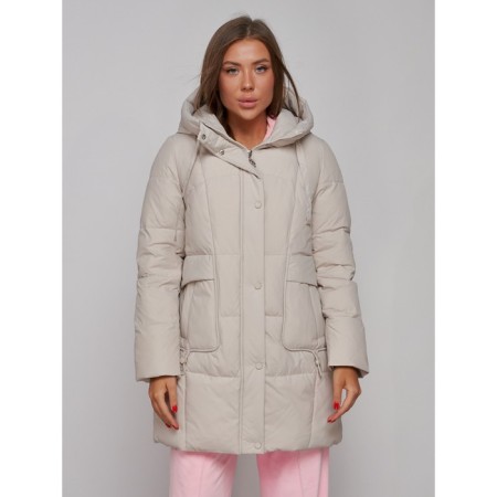Winter jacket, size 48, beige color-4