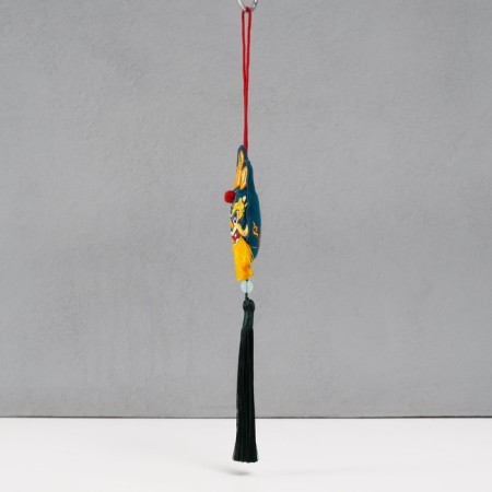 Suspension-Sasha Textile "Dragon" Black 2x7.5x24 cm-1