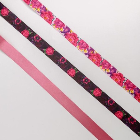 A set of satin ribbons "Bordeaux" 14 x 19 cm, 3 pcs.-3
