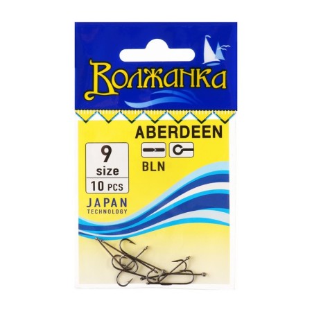 Hooks "Volzhanka" Aberdeen No. 9, 10 pcs