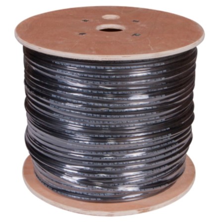 Bay cable twisted steam F/UTP, CAT 5E, PE, 4PR, 24AWG, OUTDOOR, Solid, black, with a cable 305m, Rexant-1