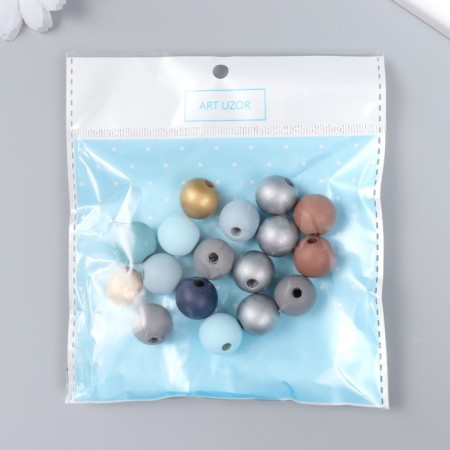 Beads for creativity tree "Dark Night" matte+metallic set 20 g d = 1.6 cm-2