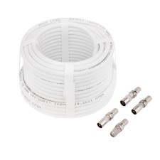 A set with an antenna television extension cord for a TV with a length of 15m with F-liability and TV-adapter Rexant