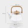 Glass teapot with a bamboo lid and a metal filter Bellatenero Oktogon, 1.2 liters
