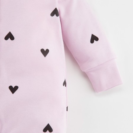 Combineson crumb I am “hearts”, pink color, height 86-92 cm-3