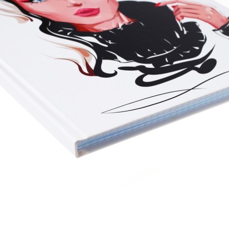College-wiper in a solid cover 7BC, A4, 120 sheets, beauty, a cage block, matte lamination, selective varnish-2