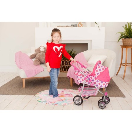 Stroller for dolls Winter-summer 2 in 1, regulates a pen, a metal frame-7