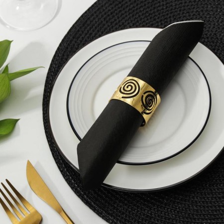 Ring for Napkin "Taxi", 4.5 × 3 cm, gold color-1