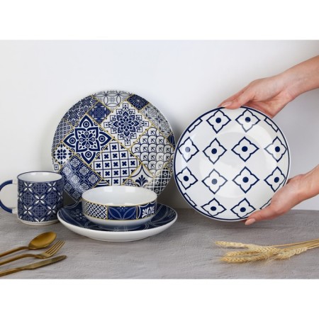 Ceramic plate "Morocco", 25.5 cm, white color-7