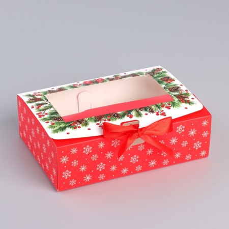 New Year's folding box "Happy New Year" 16.5 x 12.5 x 5 cm, New Year-1