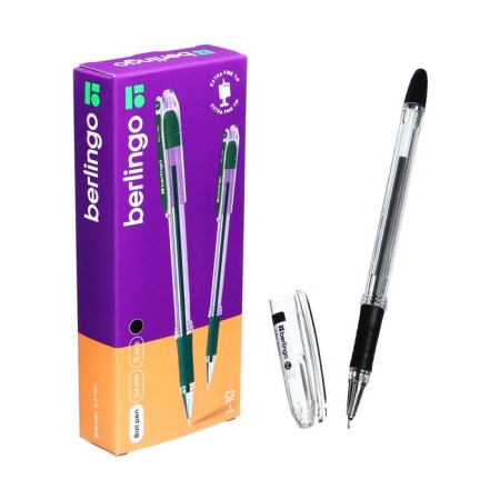 Ballpoint handle Berlingo I-10, black, 0.4 mm, rubber emphasis price per 1 piece.-9