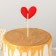 Topper for the cake "Heart", 17.5 × 8 cm, red color