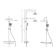 Savol SK-H3145H shower system, tropical shower, shower set, shelf, brass, black