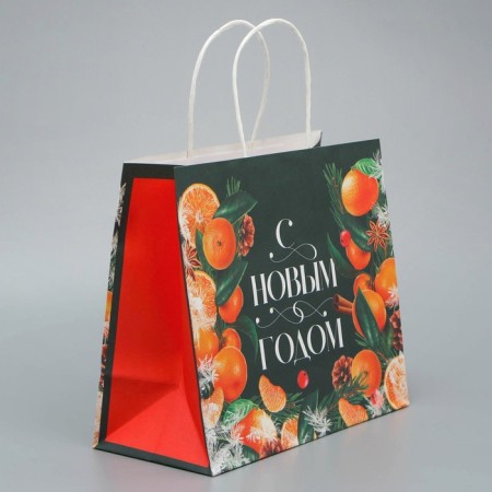 Package Gift Craft "New Year's Eve", 25 x 22 x 12 cm, New Year-2