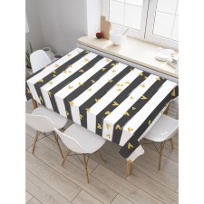 Tablecloth “strips with hearts”, rectangular, oxford, size 120x145 cm
