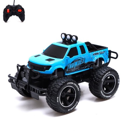 Radio -controlled jeep "Bigfoot", 1:14, works from the battery, the color is blue