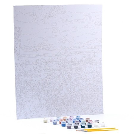 Picture on numbers on cardboard 40 × 50 cm "Summer day"-1