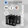 Paper tray vertical, 3 compartments, Erichkrause, black