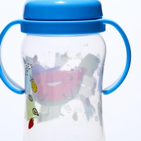 Drunker - children's impotion with soft nose "Fruits", 270 ml., With handles, color mix-9