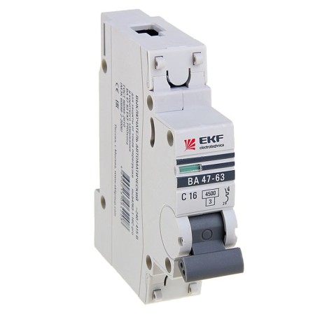Automatic circuit breaker EKF Proxima, 1P, modular, 16 A
