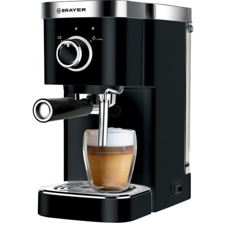 Brayer BR1100 coffee machine, Rozhnaya, 1500 watts, 1.25 l, cappuccino, black