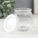 Bank for candles glass with a “pot -bellied” lid is a transparent 200 ml 7x7x7.5 cm