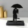 Summary Metal for 2 candles "Date under an umbrella" Black 14.5x12x6.8 cm