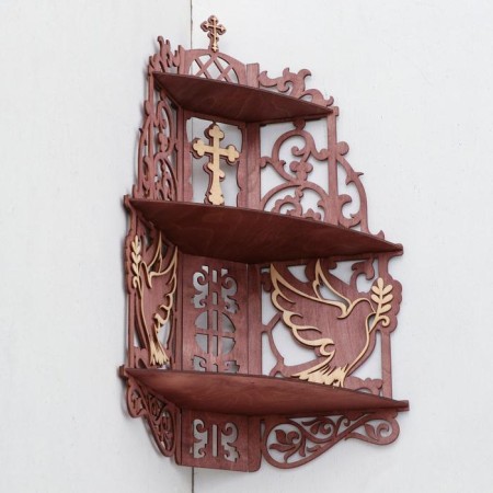 Iconostasis No. 6, nut color, 61x18x39 cm-1