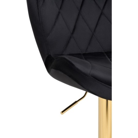 Barrier stool Porch metal/velor, gold/black 47x53x89 cm-5