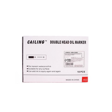 Permanent, double -sided, round, 5 mm/3 mm marker, red, calligrata 1150-7