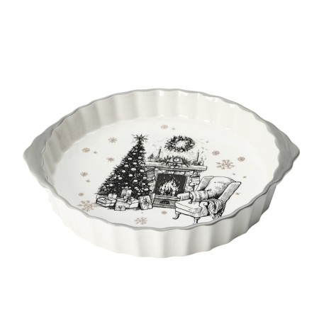 The baking dish of the "Hugge" shade, D = 28.8 cm, the color is white-1