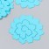 The workpiece of Foamiran "Flower Curly" 10x9.5 cm set 5 pcs. Ribbed pale blue