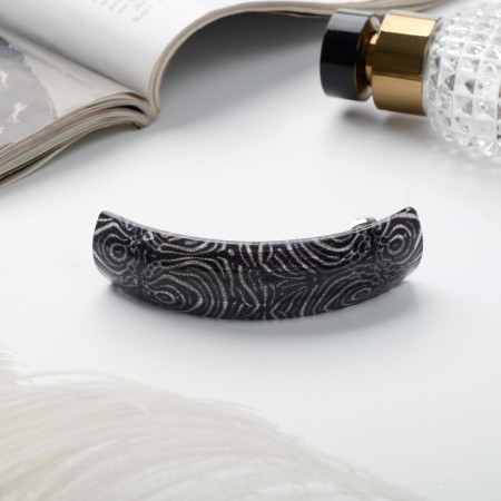 Hair hair clip "Wanda" Hypnosis, 9 cm, black and gray
