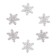 Decor "Snowflakes" on an adhesive basis, set of 6 pcs., Silver color