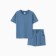Kit for children (T -shirt, shorts), indigo color, height 128 cm