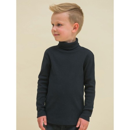 Turtleneck for a boy Pelican, height 110 cm, black color-1