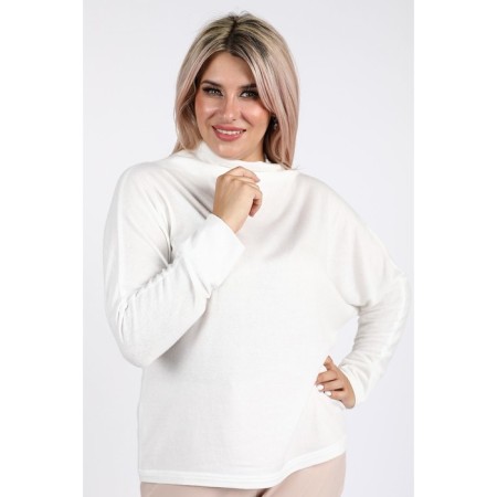 Women's turtleneck, size 52, white color-3