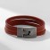 Bracelet Leather "Millennium" 3 rows, brown color