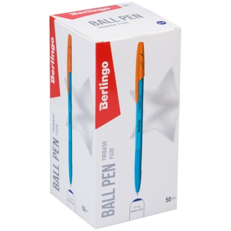 Ballpoint handle Berlingo Tribase Fuze, node 0.7 mm, blue ink, mix-3