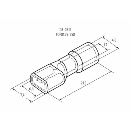 Klement flat Rexant RPPI-M 1.5- (6.3)/RPIMP 1.25-250 Nest 6.6 mm 0.5-1.5 mm²-2