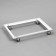 The basket-drill is folding, on wheels, 1 shelf, 60 × 40 × 80 cm, white color